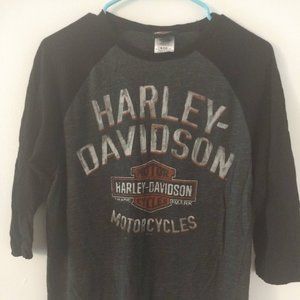 Harley Davidson London Baseball T-Shirt